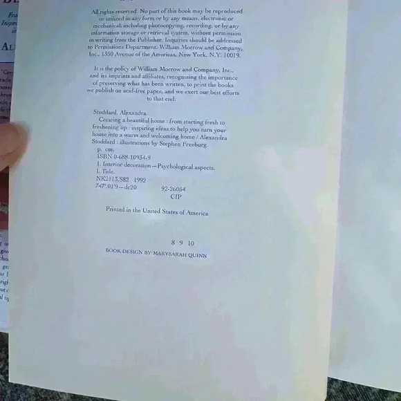 Creating a beautiful home cute chic book  home decor by Alexandria Stoddard - Picture 9 of 9